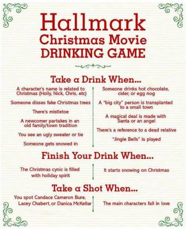 cechą charakterystyczną świątecznej gry do picia