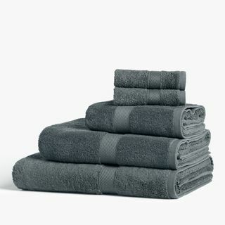 Ręczniki bawełniane podstawowe John Lewis & Partners, stalowe