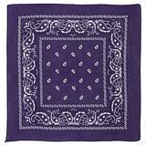 Fioletowa bawełniana bandana Paisley