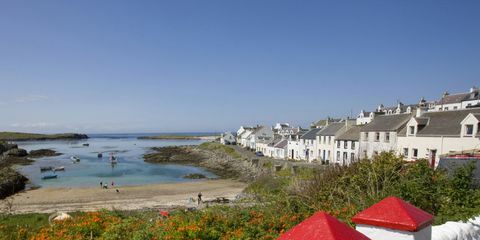 Widok na zatokę w Portnahaven, Isle of Islay