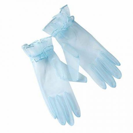 Krótkie rękawiczki w kolorze jasnoniebieskim