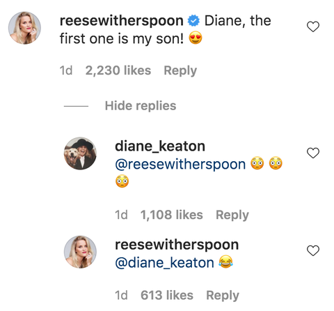 Reese Witherspoon zawołała Diane Keaton na Instagramie, a fani całkowicie to przegrywają