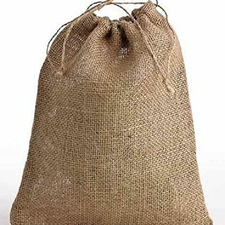 Jutowe, jutowe torby ze sznurkiem, dobre do przechowywania warzyw, cebulek i wielu innych zastosowań (30 cm x 40 cm)