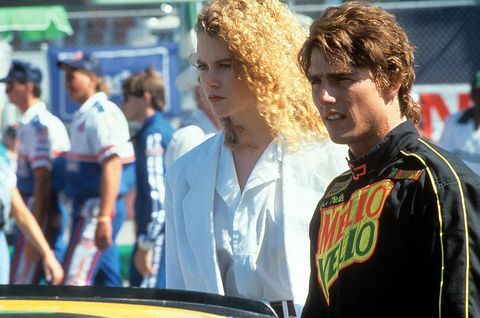 Tom Cruise i Nicole Kidman na torze wyścigowym w scenie z filmowych dni piorunów, 1990 fot. paramount picturesgetty images