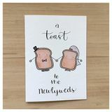 Nowożeńcy Toast Couple Card