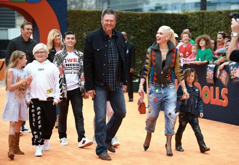 blake shelton gwen stefani czerwony dywan dzieci