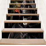 Grim Reaper Halloweenowa naklejka na schody