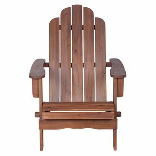 Krzesło Adirondack z ciemnobrązowego drewna