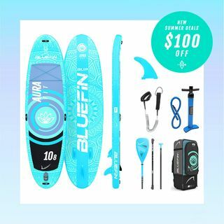 Zestaw deski Bluefin SUP 10′8″ Aura FIT Stand Up Paddle – deska do wiosłowania do fitnessu i jogi