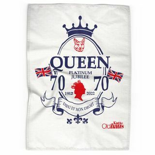 Platynowy jubileuszowy ręcznik do herbaty Queen's