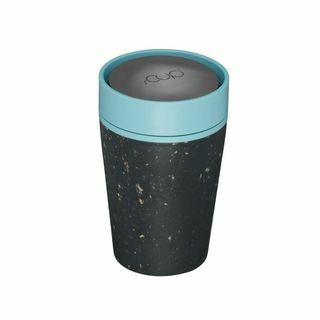 rCUP Recycled Coffee Cup 8oz (227ml) - Black & Teal