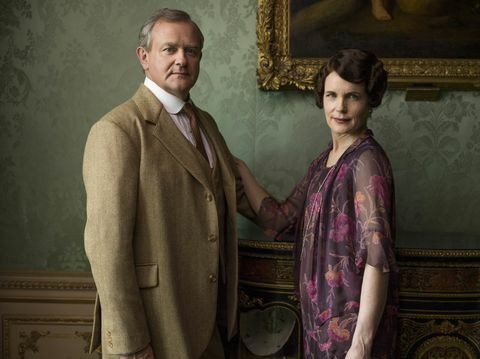 Hugh Bonneville jako Robert i Elizabeth McGovern jako Cora w Downton Abbey S06E08