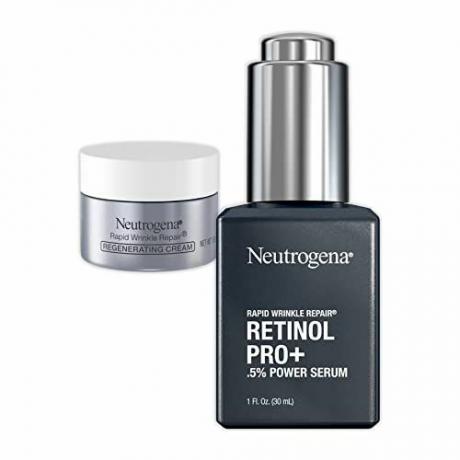 Błyskawiczna regeneracja zmarszczek Retinol Regenerujący krem ​​& Pro+, 0,5% Power Serum