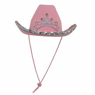 Różowy świecący kapelusz rodeo księżniczki