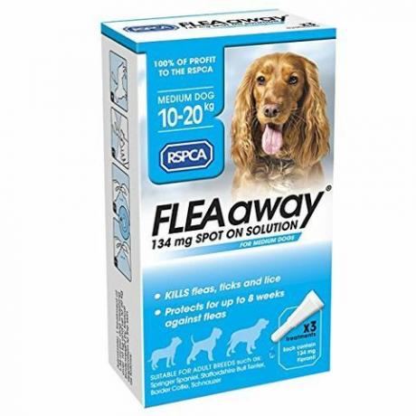 RSPCA FleaAway Spot On Solution dla średnich psów, 134 mg