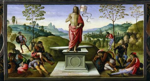 Perugino zmartwychwstanie Chrystusa 1495 obraz wielkanocny