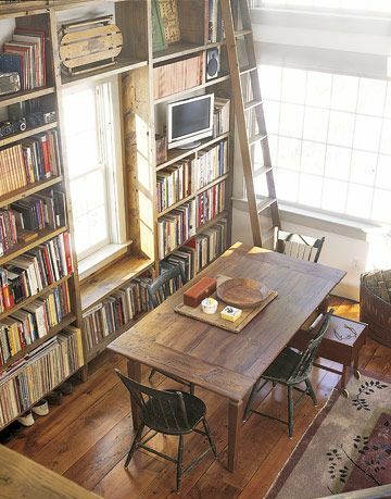 półki na książki od podłogi do sufitu