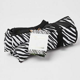 Koc piknikowy Zebra w czarno-białe paski zebry