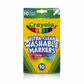 Crayola Ultra Clean Classic Zmywalny Marker Cienkiej Linii, 10 sztuk