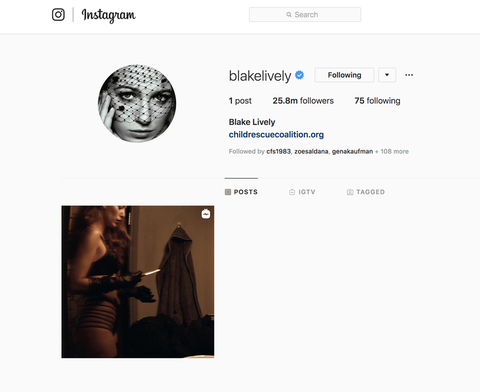 Dlaczego Blake Lively nagle usunął All But One Instagram