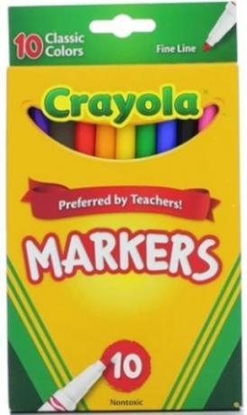 Zestaw markerów Crayola Original, cienka końcówka, zestaw 10