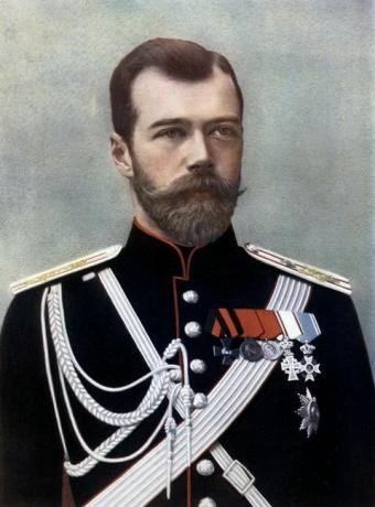Car Mikołaj II z Rosji, koniec XIX-początku XX wieku.