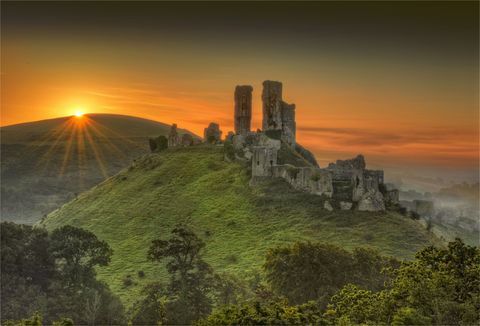 Zamek Corfe, Dorset, Anglia