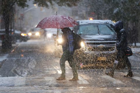 Nowy Jork otrzymuje swój pierwszy opad śniegu w sezonie