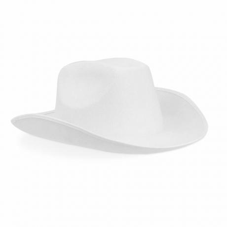 Biały filcowy kapelusz kowbojski