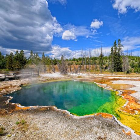gejzer w przyrodzie i krajobrazie Yellowstone