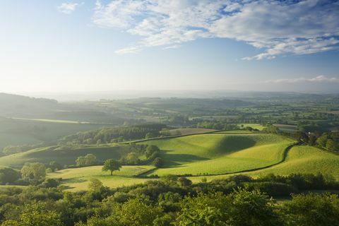 the marshwood vale from pilsdon pen dorset england uk