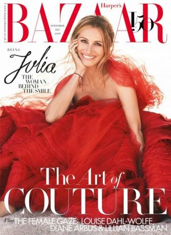 Julia Roberts za okładkę Harper's Bazaar z listopada 2017 r